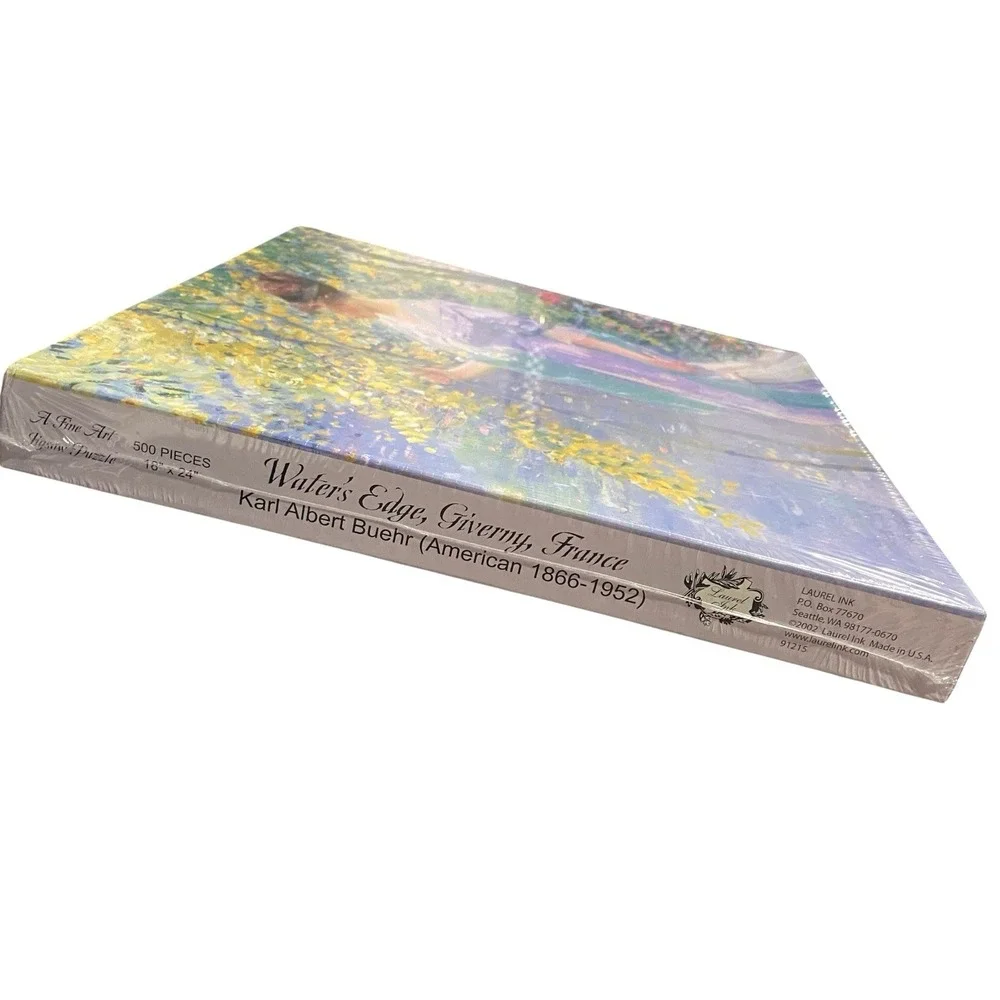 Laurel Ink Winter's Edge Giverny France Karl Buehr 500 Piece Puzzle Sealed